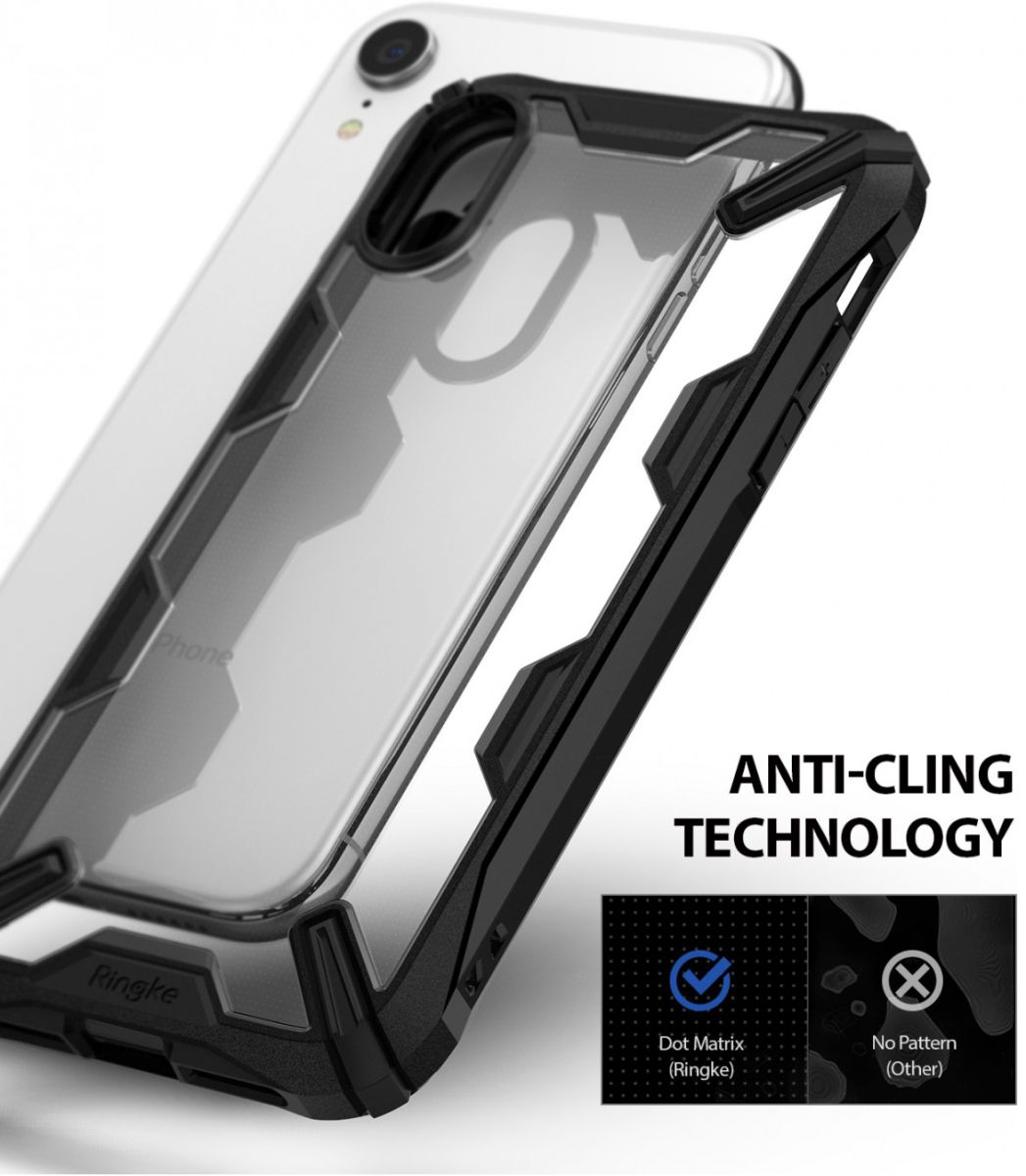 Ringke Fusion X Apple iPhone XR Hoesje Doorzichtig Zwart afbeelding 6