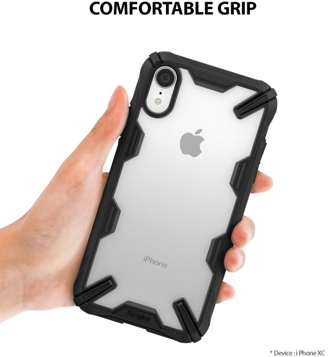 Ringke Fusion X Apple iPhone XR Hoesje Doorzichtig Zwart afbeelding 7