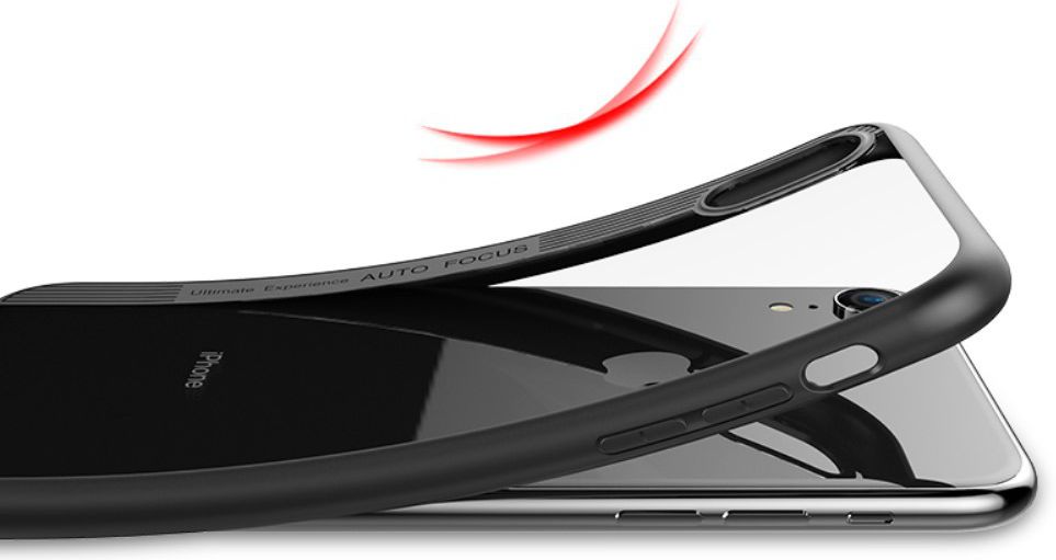 Apple iPhone XR Hoesje Armor Backcover Zwart afbeelding 3