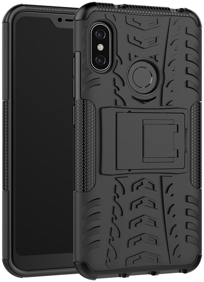 Xiaomi Mi A2 Lite Robuust Hybride Hoesje Zwart afbeelding 1