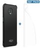 IMAK Motorola Moto Z3 Play Hoesje TPU met Screenprotector Metaal Zwart