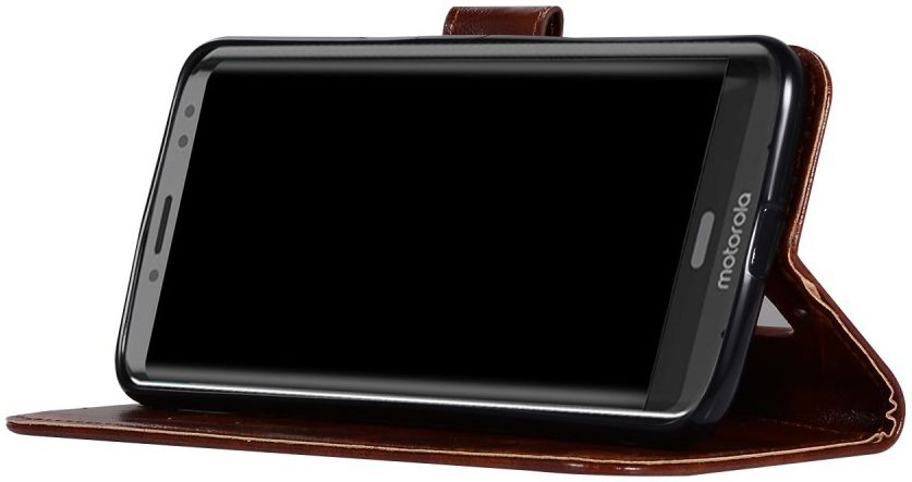 Motorola Moto Z3 Play Vintage Portemonnee Hoesje Bruin afbeelding 3