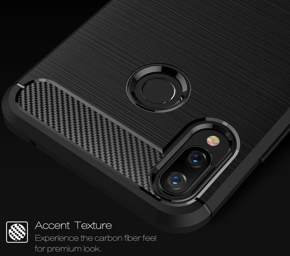 Huawei P Smart Plus Geborsteld TPU Hoesje Grijs afbeelding 5