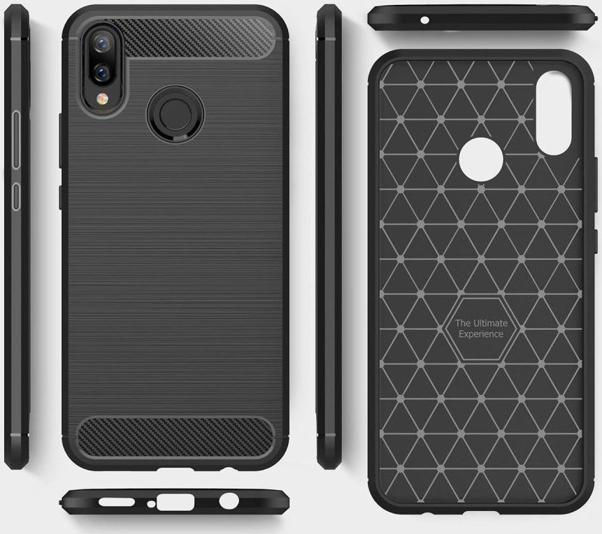 Huawei P Smart Plus Geborsteld TPU Hoesje Grijs afbeelding 10