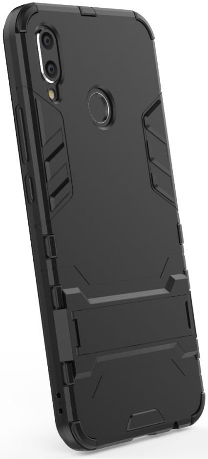 Huawei P Smart+ Hybride Stand Hoesje Zwart afbeelding 6