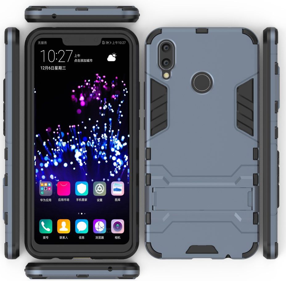 Huawei P Smart+ Hybride Stand Hoesje Blauw afbeelding 2