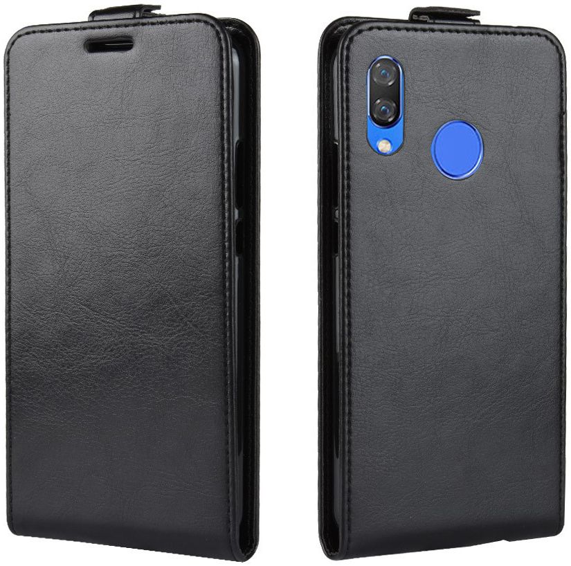 Verticaal Huawei P Smart Plus Flip Hoesje Zwart afbeelding 3