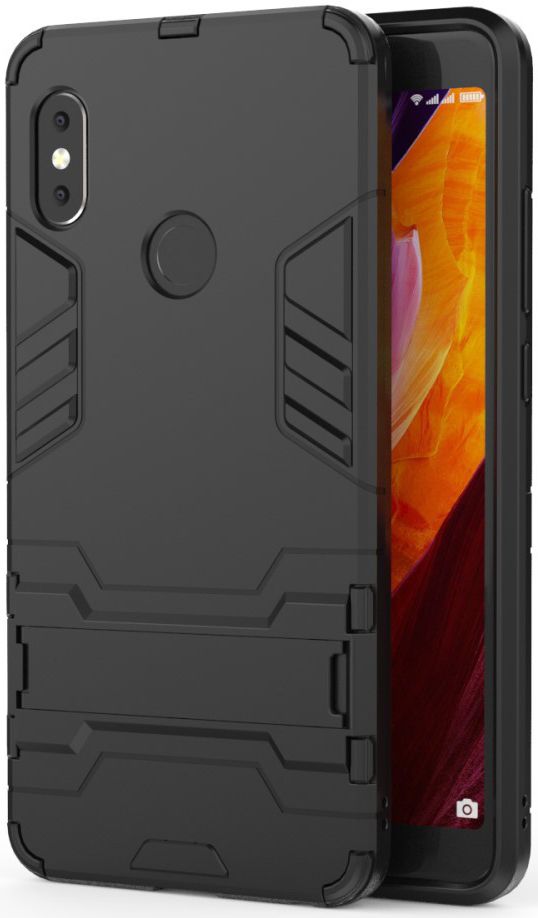 Xiaomi Redmi Note 5 Hybride Hoesje met Standaard Zwart afbeelding 1