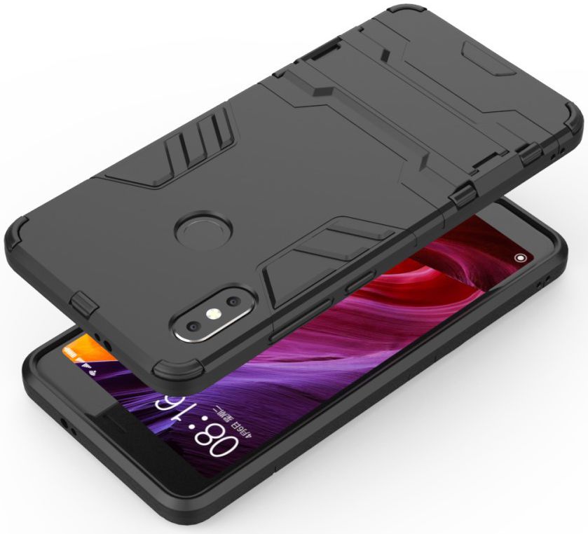 Xiaomi Redmi Note 5 Hybride Hoesje met Standaard Zwart afbeelding 5
