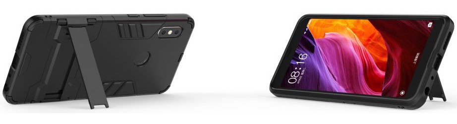 Xiaomi Redmi Note 5 Hybride Hoesje met Standaard Zwart afbeelding 7