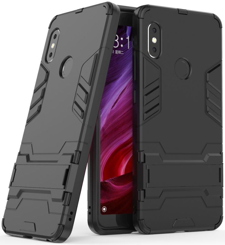 Xiaomi Redmi Note 5 Hybride Hoesje met Standaard Zwart afbeelding 8
