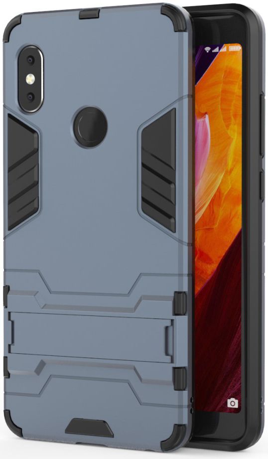 Xiaomi Redmi Note 5 Hybride Hoesje met Standaard Blauw afbeelding 1