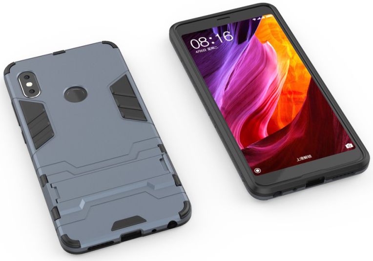 Xiaomi Redmi Note 5 Hybride Hoesje met Standaard Blauw afbeelding 2