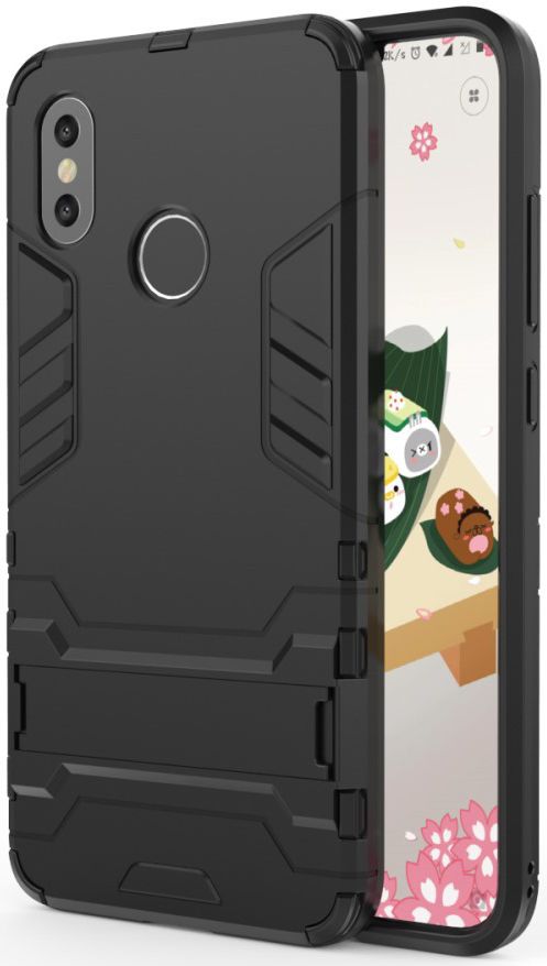 Xiaomi Mi 8 Hybride hoesje met Standaard Zwart afbeelding 1