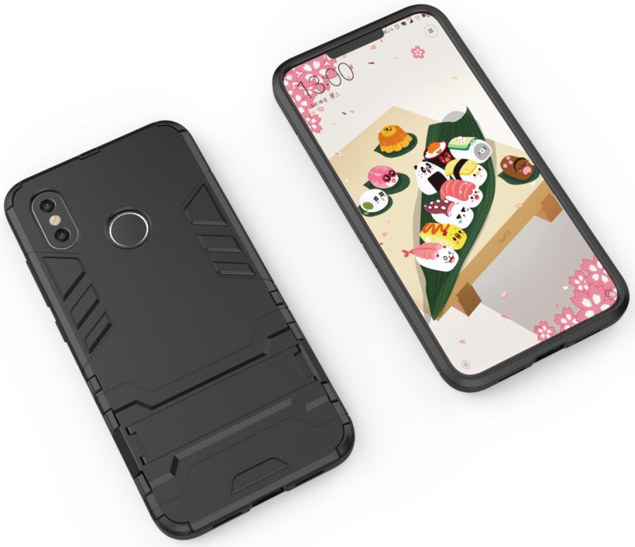 Xiaomi Mi 8 Hybride hoesje met Standaard Zwart afbeelding 3