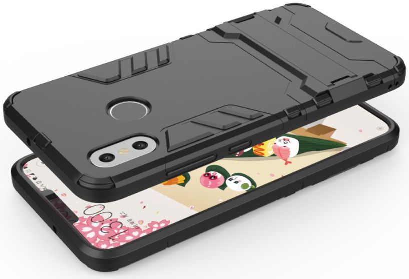 Xiaomi Mi 8 Hybride hoesje met Standaard Zwart afbeelding 4