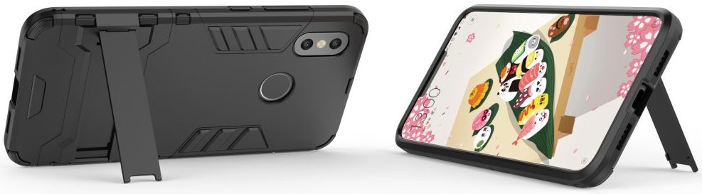 Xiaomi Mi 8 Hybride hoesje met Standaard Zwart afbeelding 7