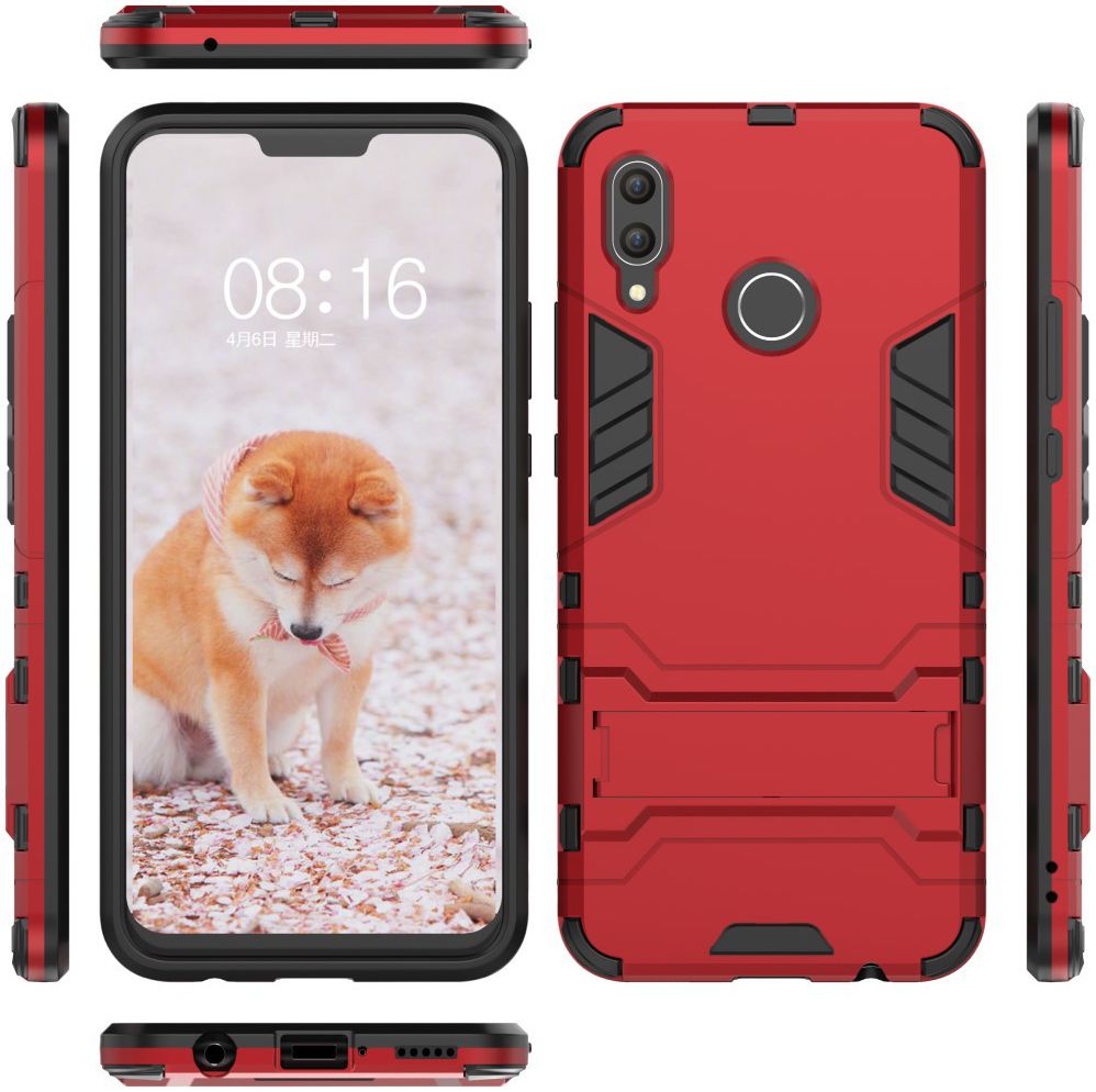 Huawei Nova 3 Hybride Stand Hoesje Rood afbeelding 3