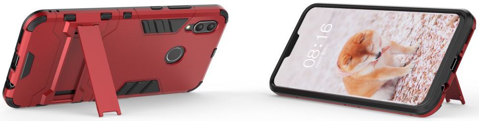 Huawei Nova 3 Hybride Stand Hoesje Rood afbeelding 4