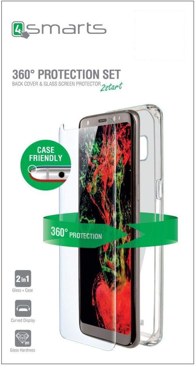 4smarts Tempered Glass + TPU Hoesje Samsung Galaxy S9 Plus Transparant afbeelding 2