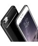 Apple iPhone 6(S) Plus Siliconen Carbon Hoesje Zwart