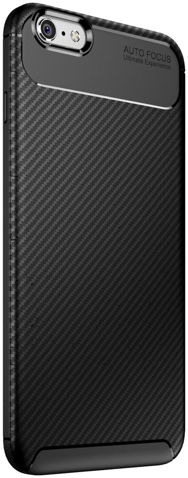 Apple iPhone 6(S) Plus Siliconen Carbon Hoesje Zwart afbeelding 4