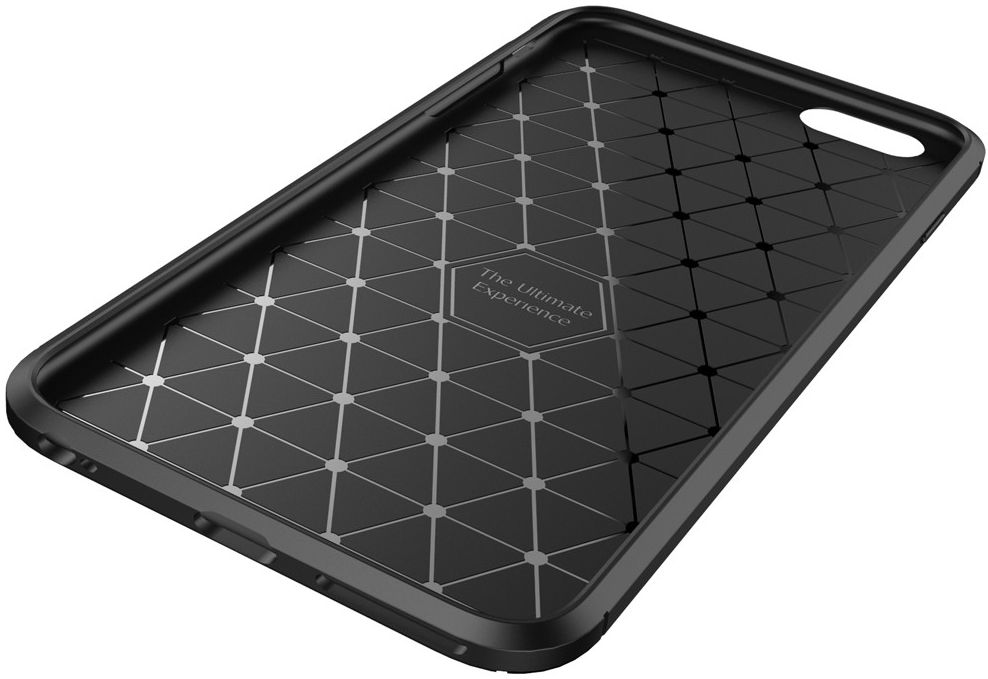 Apple iPhone 6(S) Plus Siliconen Carbon Hoesje Zwart afbeelding 10
