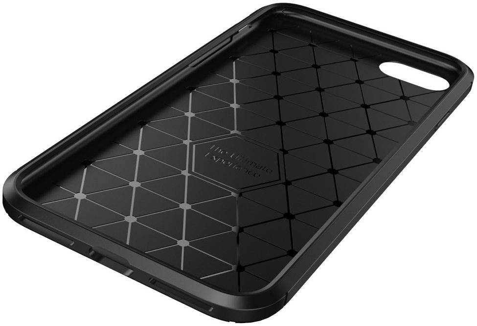 Apple iPhone 7 / 8 Siliconen Carbon Hoesje Zwart afbeelding 8