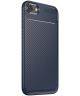 Apple iPhone 7 / 8 Siliconen Carbon Hoesje Blauw