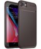Apple iPhone 7 / 8 Siliconen Carbon Hoesje Brons