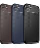 Apple iPhone 7 / 8 Siliconen Carbon Hoesje Brons