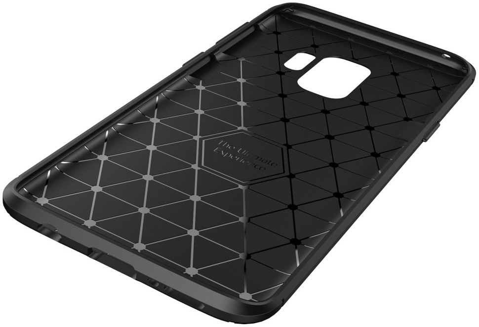Samsung Galaxy S9 Siliconen Carbon Hoesje Zwart afbeelding 7