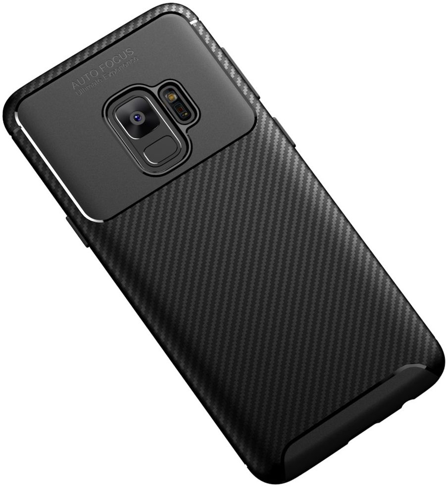 Samsung Galaxy S9 Siliconen Carbon Hoesje Zwart afbeelding 9