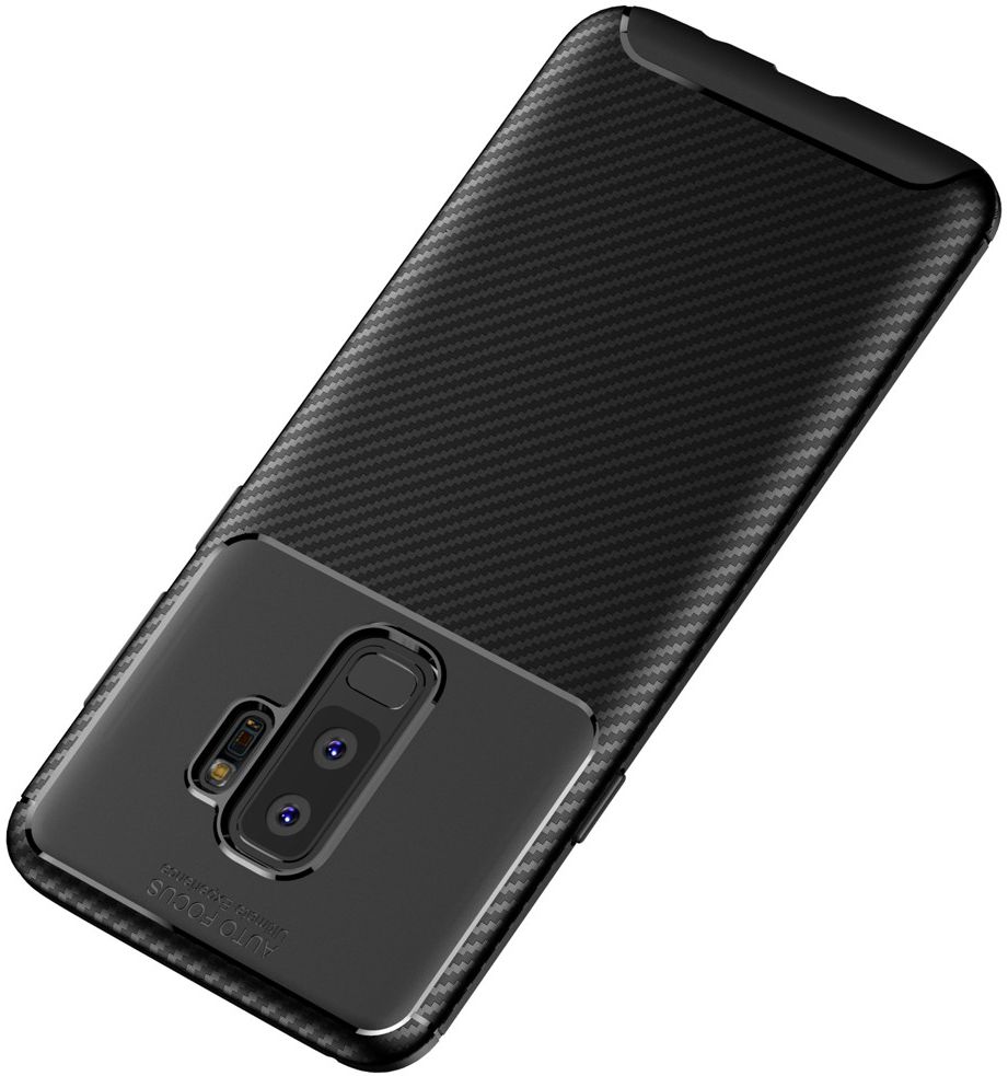 Samsung Galaxy S9 Plus Siliconen Carbon Hoesje Zwart afbeelding 11