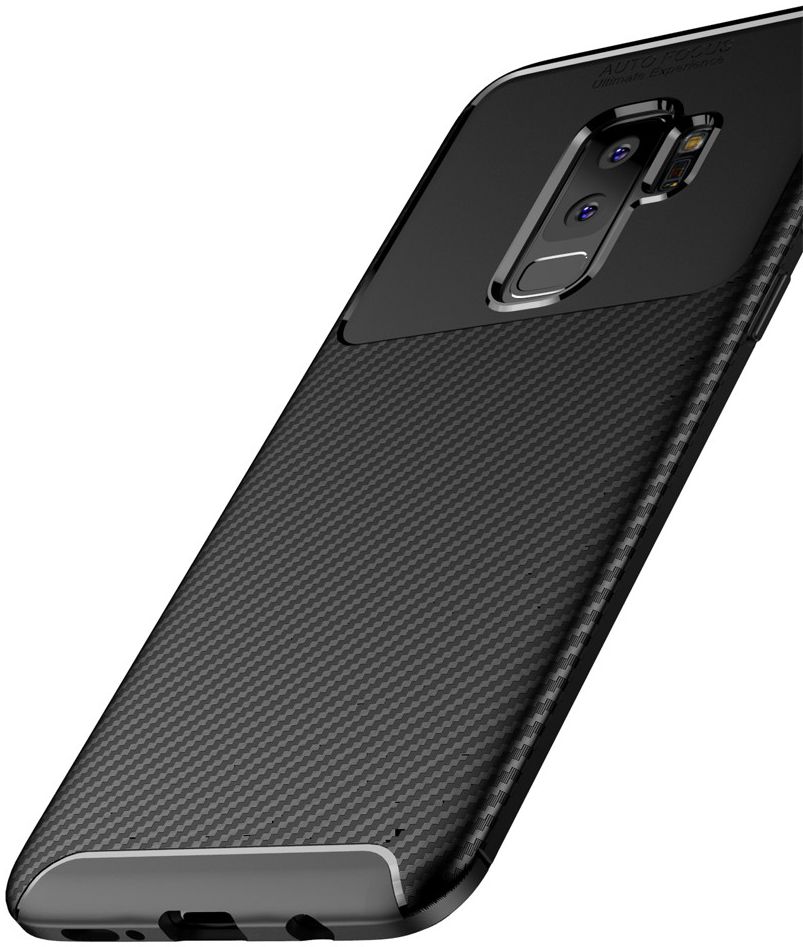 Samsung Galaxy S9 Plus Siliconen Carbon Hoesje Zwart afbeelding 12