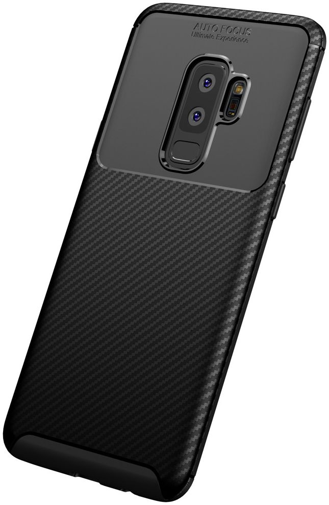 Samsung Galaxy S9 Plus Siliconen Carbon Hoesje Zwart afbeelding 4