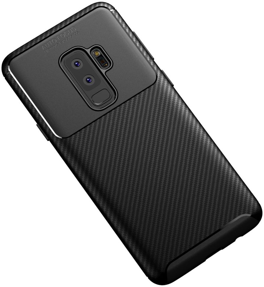 Samsung Galaxy S9 Plus Siliconen Carbon Hoesje Zwart afbeelding 9