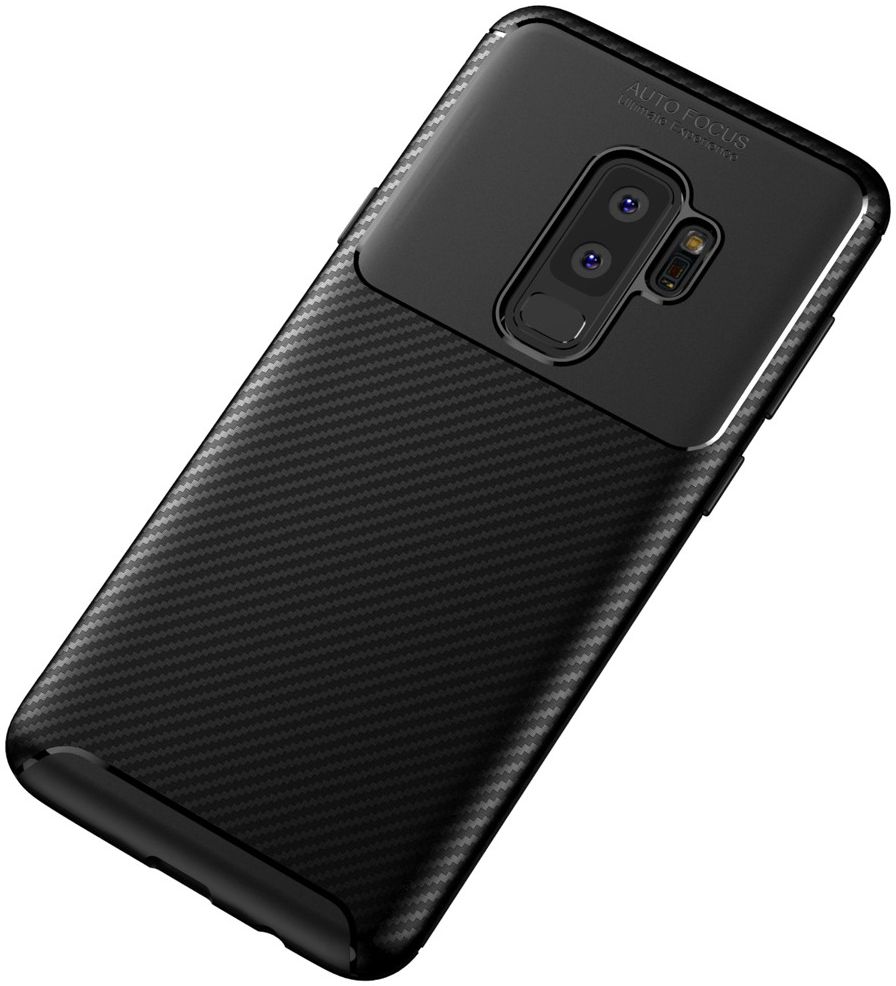 Samsung Galaxy S9 Plus Siliconen Carbon Hoesje Zwart afbeelding 10