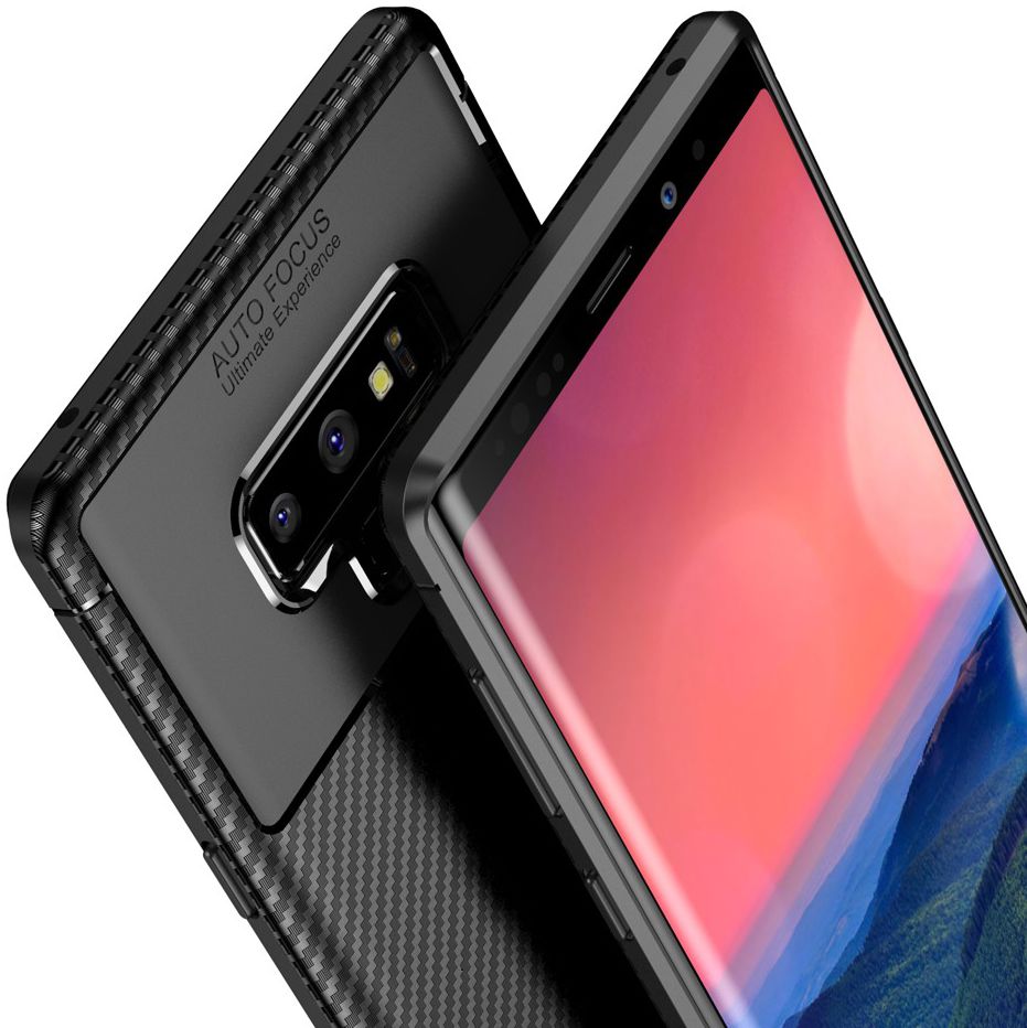Samsung Galaxy Note 9 Siliconen Carbon Hoesje Zwart afbeelding 5