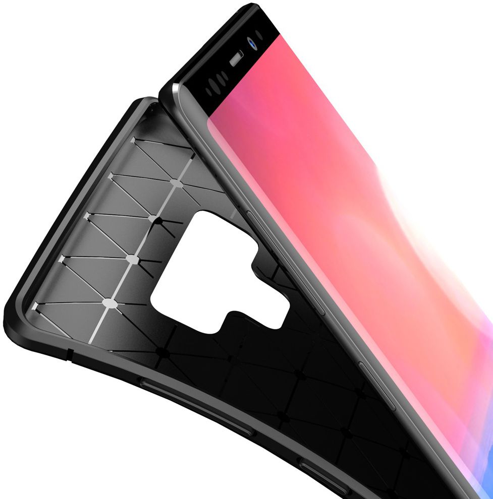 Samsung Galaxy Note 9 Siliconen Carbon Hoesje Zwart afbeelding 6