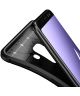Samsung Galaxy A8 (2018) Siliconen Carbon Hoesje Zwart