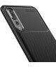 Huawei P20 Pro Siliconen Carbon Hoesje Zwart