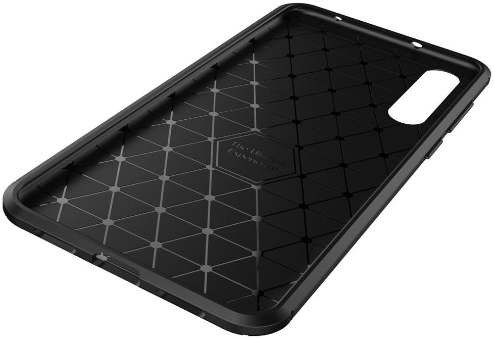 Huawei P20 Pro Siliconen Carbon Hoesje Zwart afbeelding 7