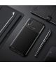 Huawei P20 Lite Siliconen Carbon Hoesje Zwart