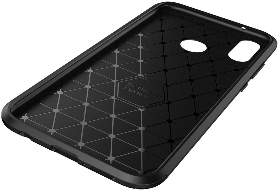 Huawei P20 Lite Siliconen Carbon Hoesje Zwart afbeelding 8