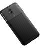 Huawei Mate 20 Lite Siliconen Carbon Hoesje Zwart