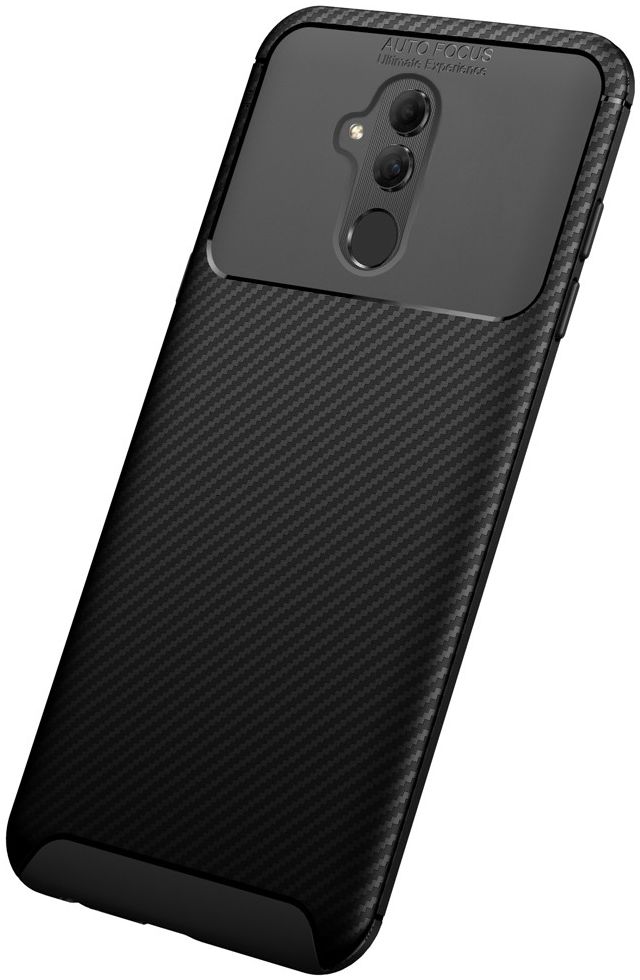 Huawei Mate 20 Lite Siliconen Carbon Hoesje Zwart afbeelding 4
