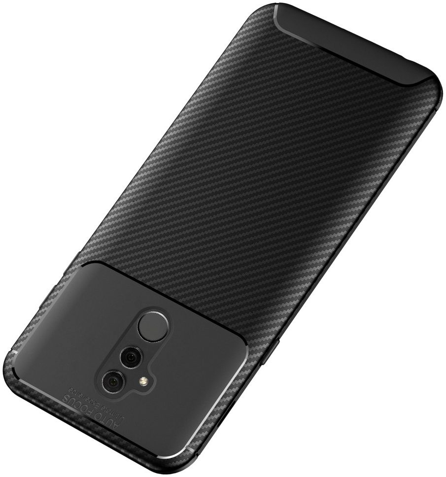 Huawei Mate 20 Lite Siliconen Carbon Hoesje Zwart afbeelding 7