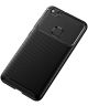 Huawei P10 Lite Siliconen Carbon Hoesje Zwart
