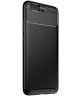 Huawei P10 Siliconen Carbon Hoesje Zwart